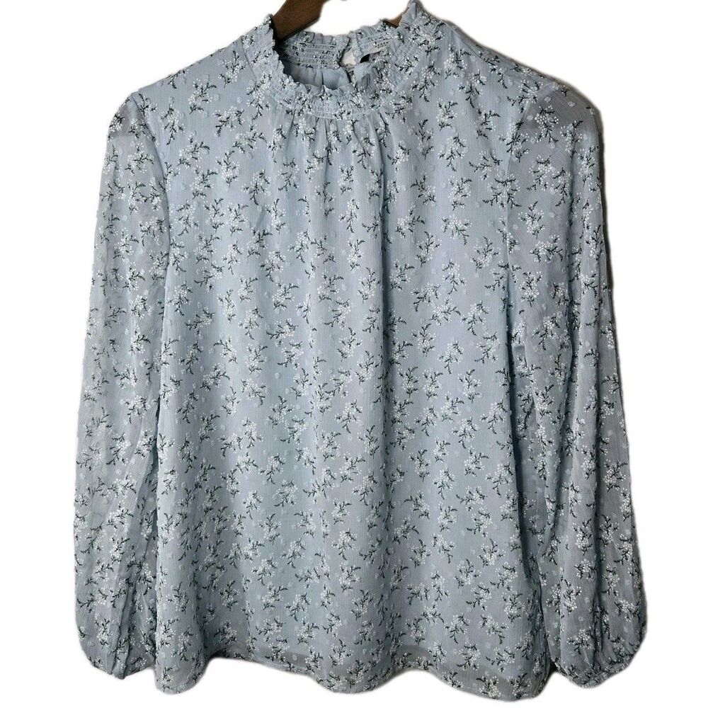 Reserved Blue Floral Cottagecore Blouse 8